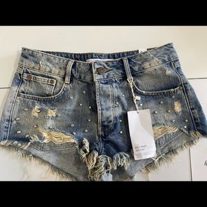Zara denim shorts